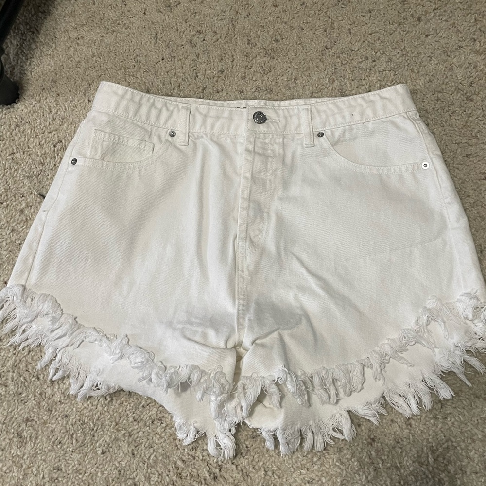 Wild Fable high waisted white denim shorts